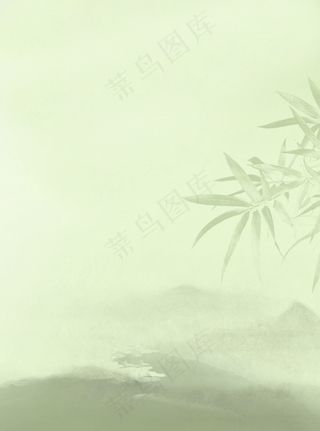 清新绿色中国风背景图