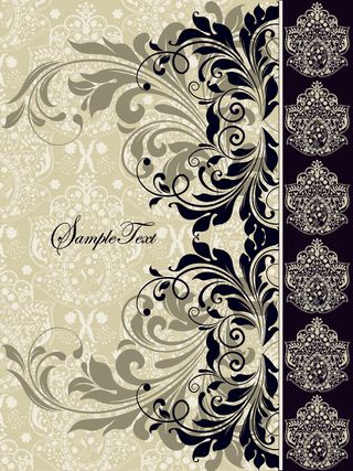 古典花纹欧式底纹背景矢量素材