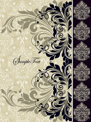 古典花纹欧式底纹背景矢量素材