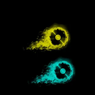 带着火焰的碟子