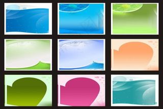 清爽风格企业展板矢量素材