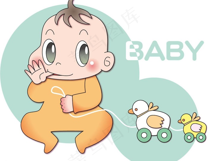 小婴儿玩玩具图片eps,ai矢量模版下载
