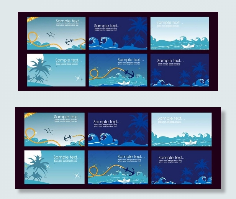 夏天 名片 模版图片