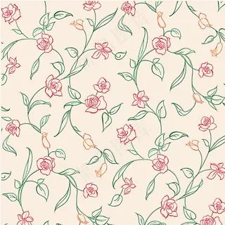 淡雅花卉花纹背景图片