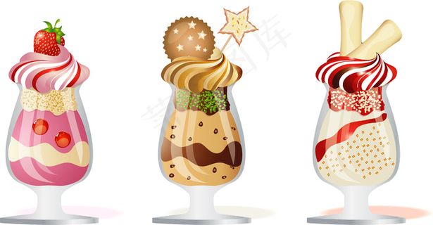 美味冰淇淋矢量素材
