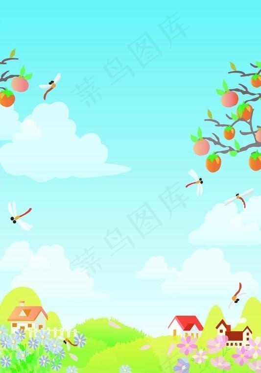 春天风景素材图片psd模版下载