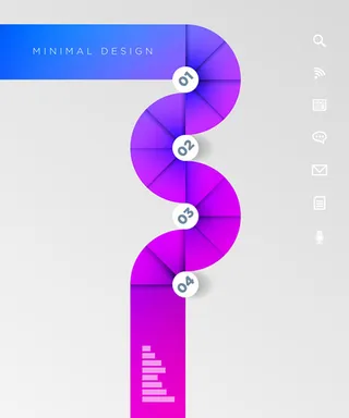 时尚波纹数字标签矢量素材-3