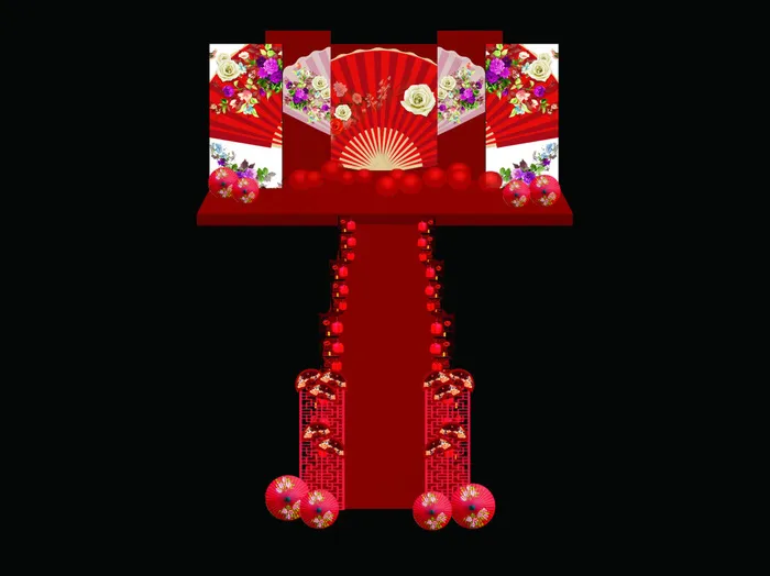 婚礼效果图psd模版下载