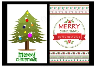 手绘圣诞节贺卡