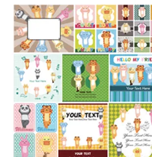 卡通人物贴图矢量图