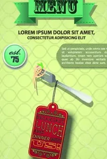 复古的咖啡馆和餐馆菜单08