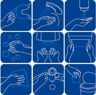 卫生间洗手示意图