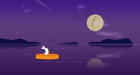 中秋节玉兔探嫦娥海报