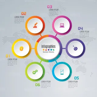 精美商务信息统计图表设计矢量素材