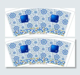 南阳百盛纸杯青花瓷