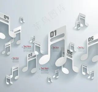 3d音符底纹纸张图片