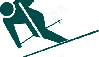 滑雪标识图片