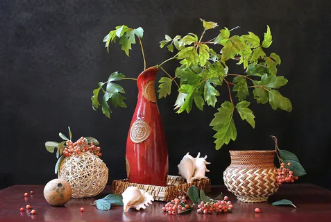 数码静物油画图片