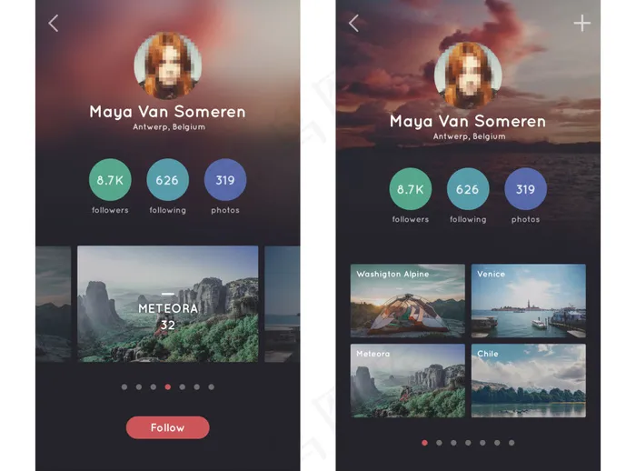 旅游应用简介移动手机APP界面UI