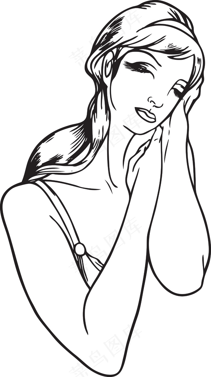 向量的复古的女孩