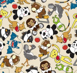 卡通背景 动物运动会图片