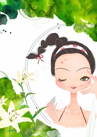 青春少女 卡通漫画 分层PSD_0...