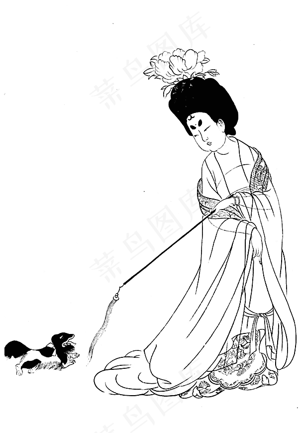 簪花仕女图图片