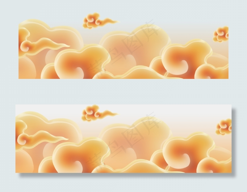 金色元素金色祥云素材png(1920X5925(DPI:300))psd模版下载