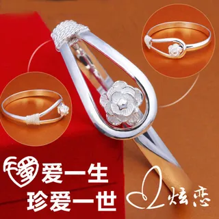 纯银手镯镯爱一生淘宝直通车图