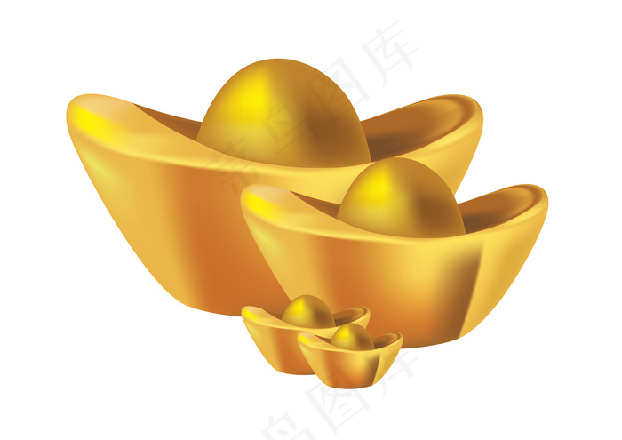 金元宝矢量图 AIai矢量模版下载