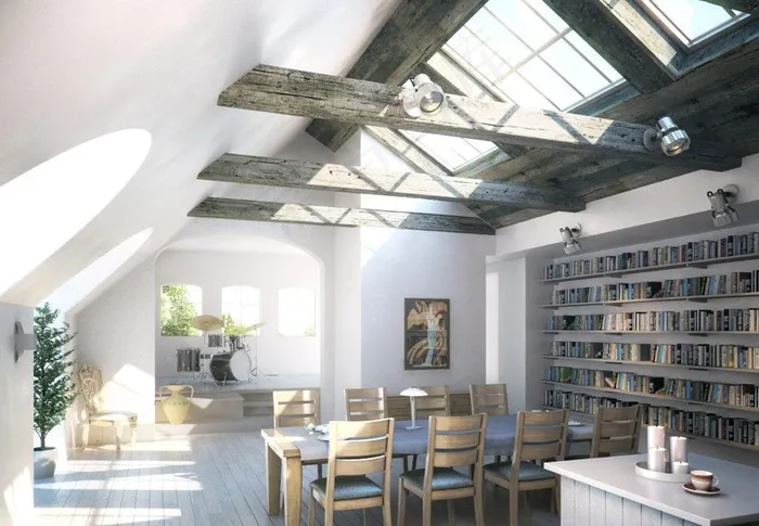 餐桌 厨房 书架图片