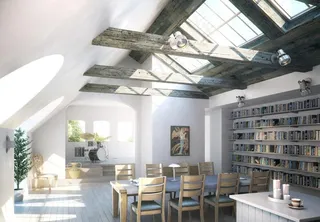 餐桌 厨房 书架图片