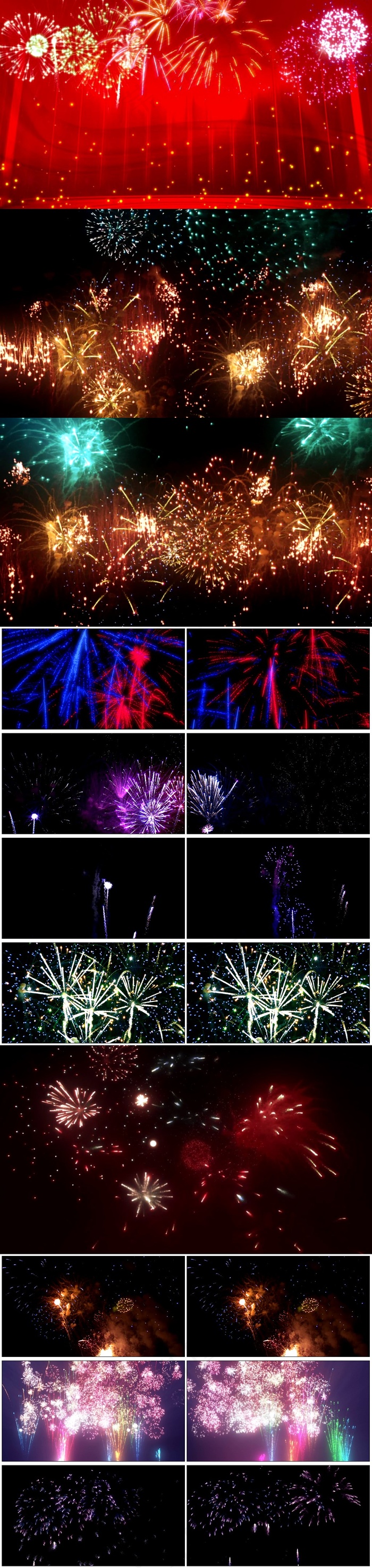 11组烟花动态礼花礼袍喜庆婚庆晚会...