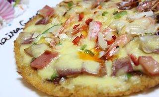 海鲜米披萨图片