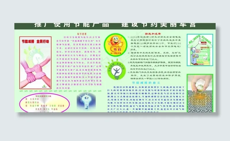 节能减排宣传图图片cdr矢量模版下载
