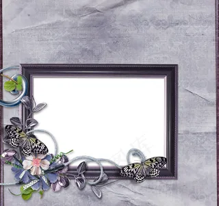 花朵花藤相框设计图片