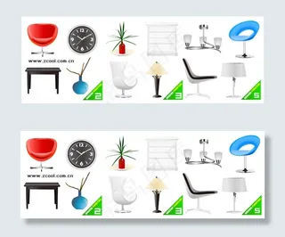 家居装饰矢量素材