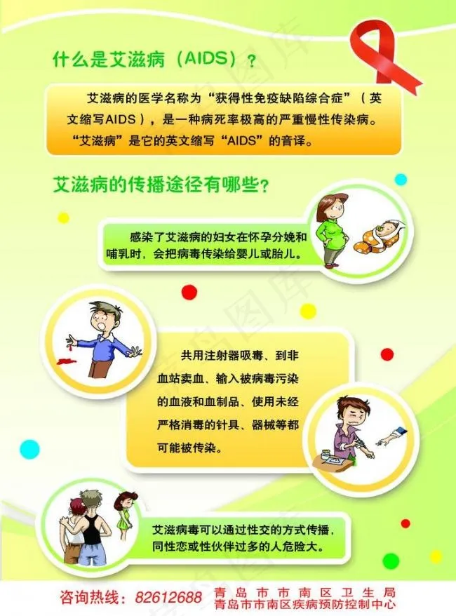 艾滋病宣传画册图片psd模版下载