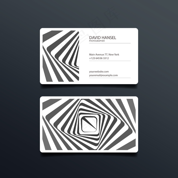 黑色蓝色IT科技大气名片