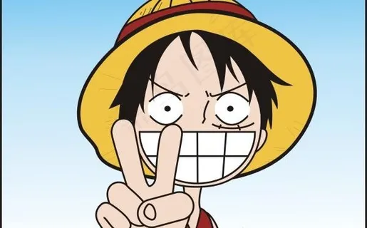 海贼王卡通形象矢量图