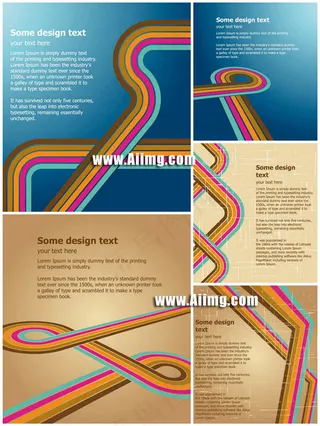 复古模板矢量素材