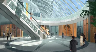 天津奥体中心水滴馆室内效果图图片