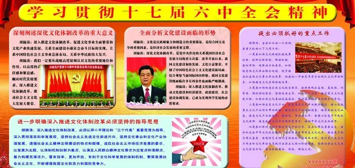 学习贯彻十七届六中全会精神图片(7717X4094(DPI:100))psd模版下载