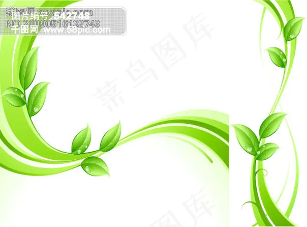两款矢量春天气息元素背景边框eps,ai矢量模版下载