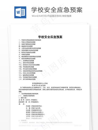 学校安全应急预案