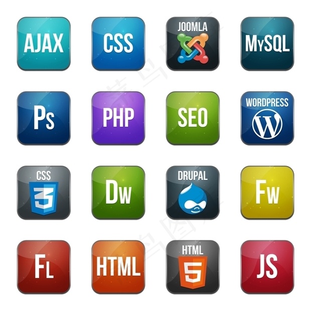 网页设计工具图标下载