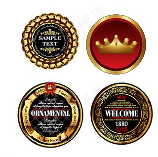 圆形金属标签图片