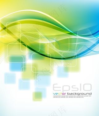 曲线绿色背景素材
