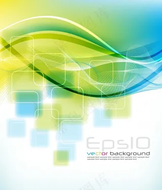 曲线绿色背景素材