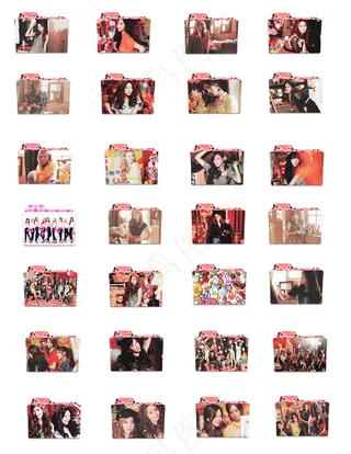 粉色美女文件夹图标素材